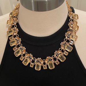 J Crew Cluster Drop Stone Necklace